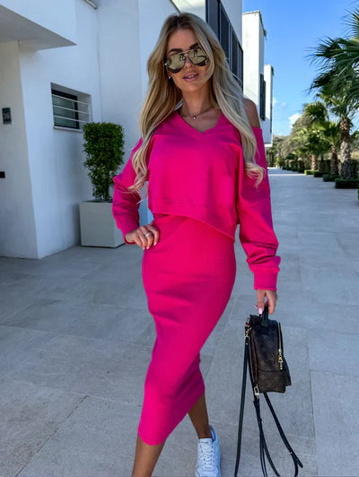 Alina | Casual Sweatshirt und Kleid Set