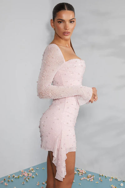 Alisa | Langärmliges Perlenkleid
