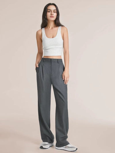 Elisa | Waffelstoff-Hosen mit weitem Bein
