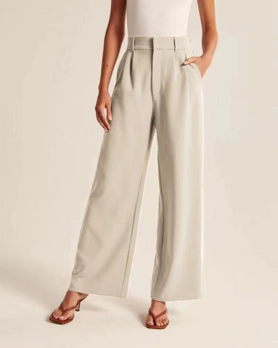 Elisa | Waffelstoff-Hosen mit weitem Bein