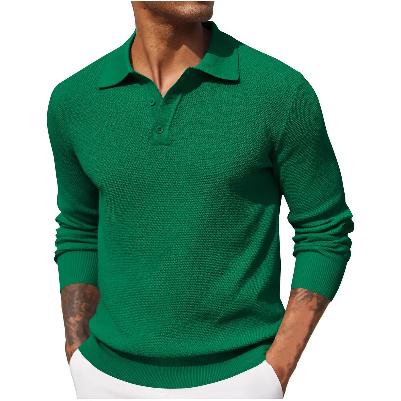 August | Langarm-Piqué-Polo