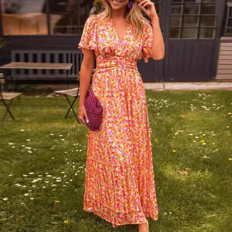 Sandra | Lange Damenjurk mit V-Hals