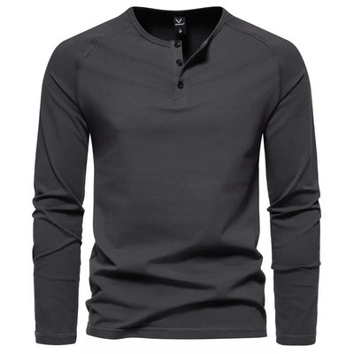 Royal | Langärmliges Henley-Shirt
