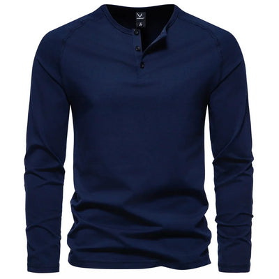 Royal | Langärmliges Henley-Shirt