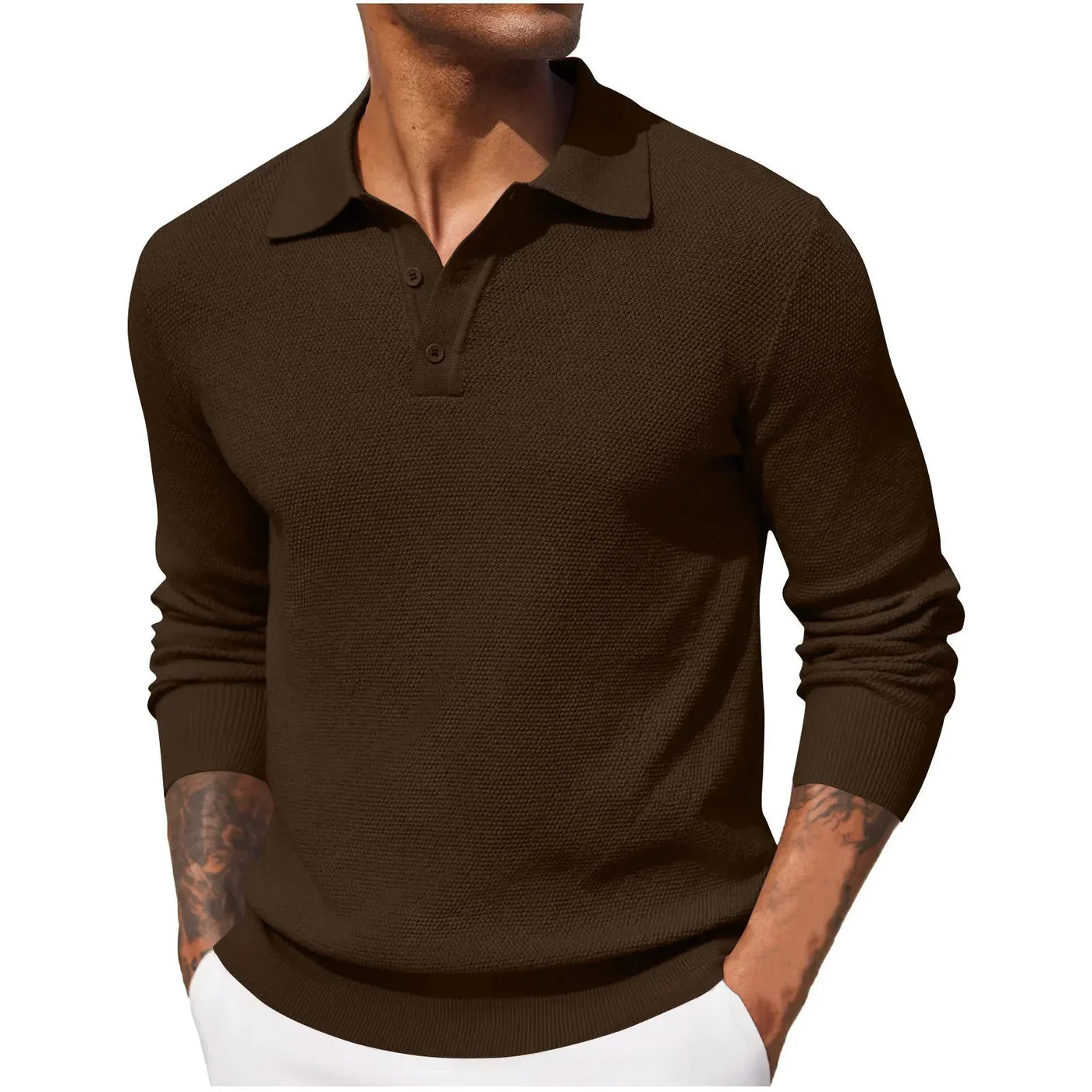 August | Langarm-Piqué-Polo